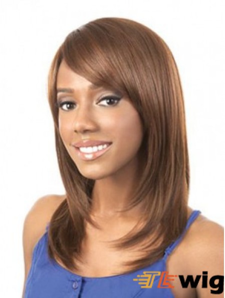 Brown African Woman Wigs Shoulder Length