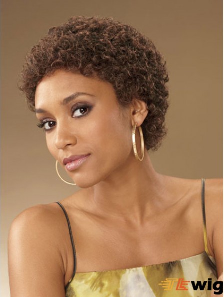 African Hair Curly Short Length Boycuts Wigs