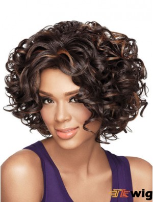 Wigs African American With Synthetic Capless Chin Length Curly Style