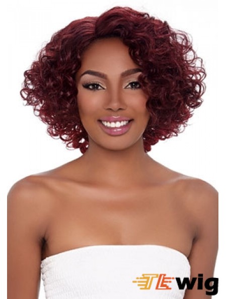 Curly Wigs For African American Women With Capless Curly Style Red Color