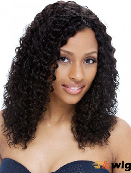 Human Full Lace Wigs UK Black Color Curly Style