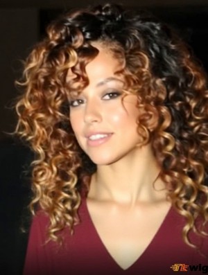 Top Long Brown Kinky Capless Wigs