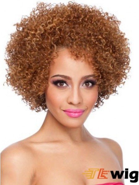 African American Afro Wigs Chin Length Kinky Style Layered Cut