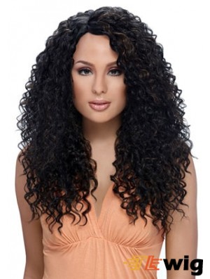 Long Black Kinky Layered Perfect African American Wigs