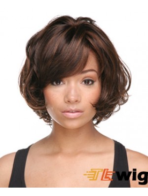 Auburn Chin Length Bobs Capless Synthetic Hair Styles For Black Woman