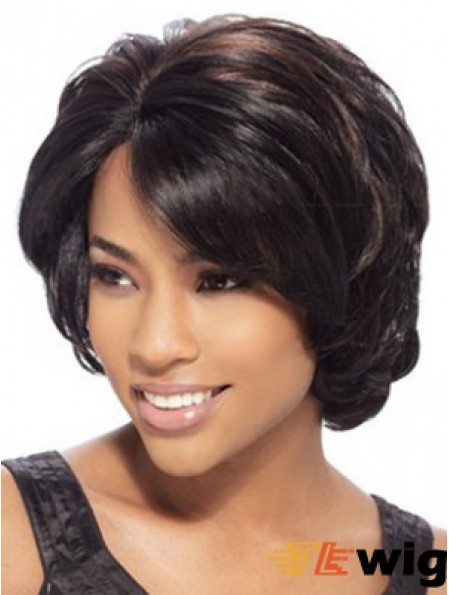 Wavy Layered Chin Length Brown Trendy Lace Front Wigs