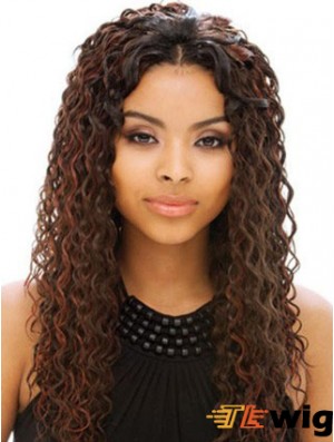 Long Auburn Without Bangs Curly Online Full Lace Wigs