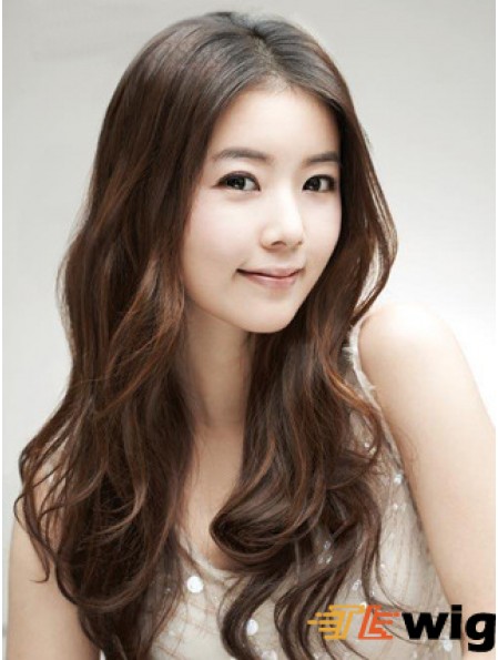 Long Brown Wavy Without Bangs Incredible African American Wigs