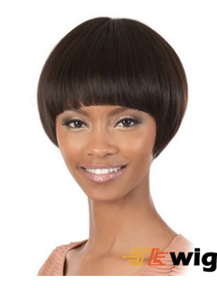 Short Brown Straight Bobs Cheapest African American Wigs