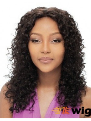 Long Black Curly Without Bangs Amazing African American Wigs