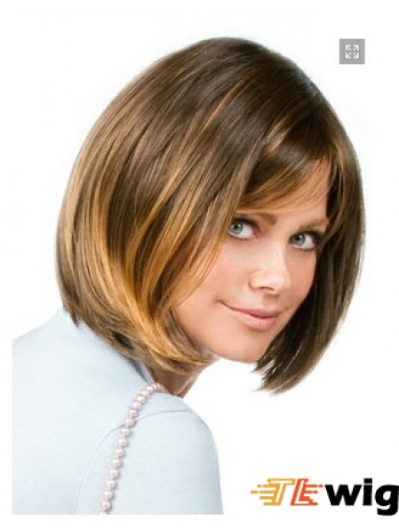 Capless Chin Length Straight Blonde Popular Bob Wigs