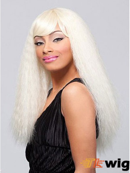 Long Blonde Straight With Bangs Top African American Wigs