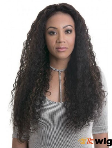 Synthetic Black Without Bangs Long African Hairstyles For Women