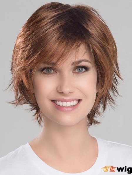 Auburn Beautiful Wavy Short Synthetic Bob Wigs