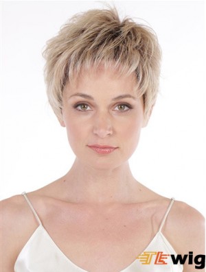6 inch Wavy Top Boycuts Lace Front Synthetic Wigs