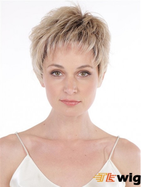 6 inch Wavy Top Boycuts Lace Front Synthetic Wigs