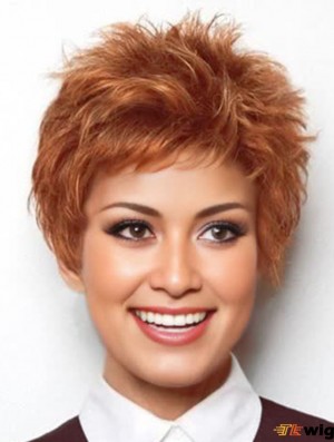 Boycuts Auburn Straight 4 inch Cropped Synthetic Wigs
