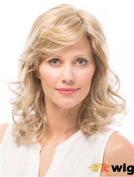 Layered 14 inch Shoulder Length Wavy Style Medium Wigs