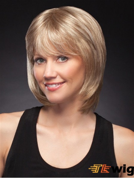 10 inch Chin Length Discount Blonde Straight Bob Wigs