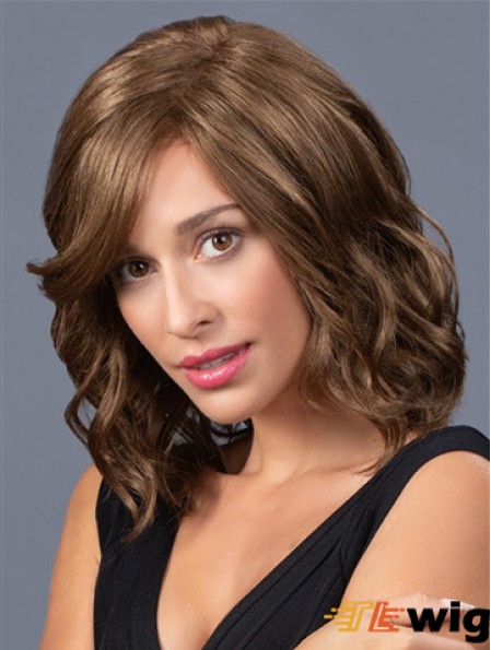 Layered 14 inch Shoulder Length Wavy Suitable Medium Wigs
