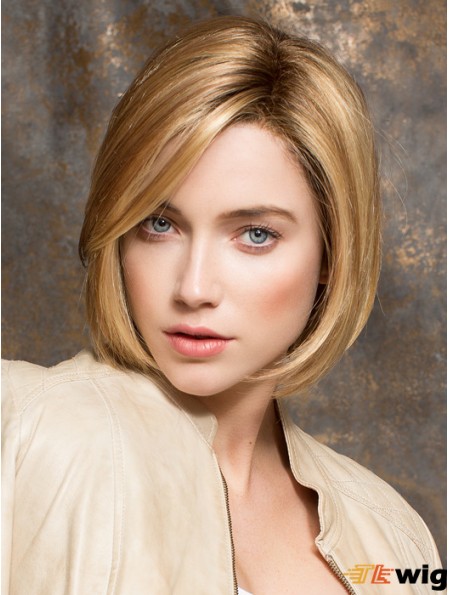 Chin Length Blonde No-Fuss 10 inch Straight Bob Wigs