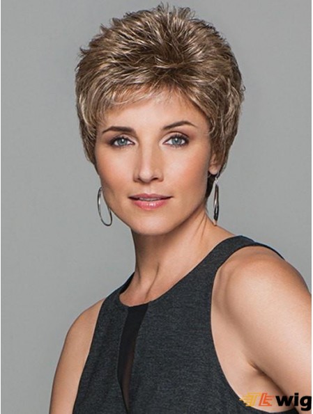 Capless Blonde 4 inch Short Boycuts Synthetic Wigs