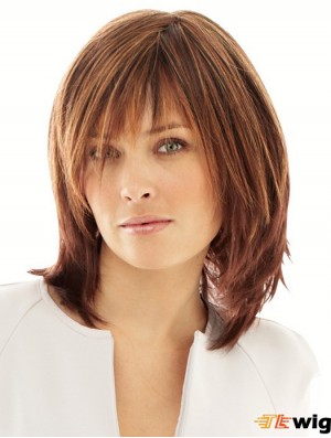 Synthetic Wigs Online UK With Monofilament Layered Cut Straight Style