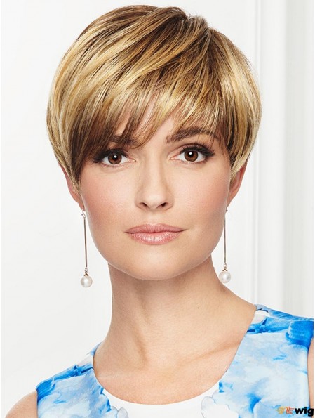 Layered Blonde Straight 4 inch Basic Wigs