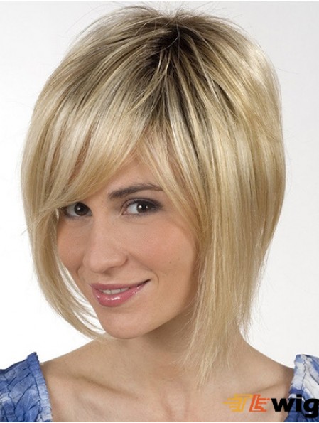 Chin Length Blonde Great 8 inch Straight Bob Wigs