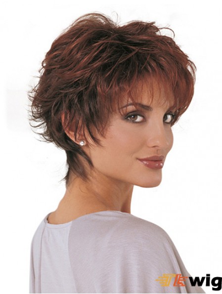Synthetic Fashion Wigs Classic Cut Short Length Auburn Color