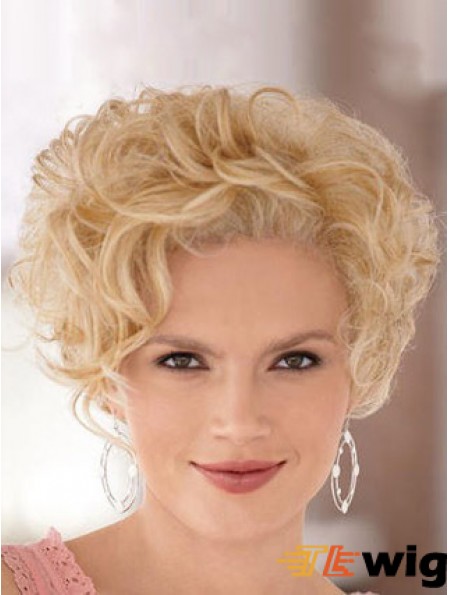 High Quality Blonde Short Curly Classic Lace Front Wigs