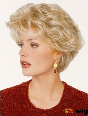 Synthetic Hair Classic Cut Blonde Color Short Length
