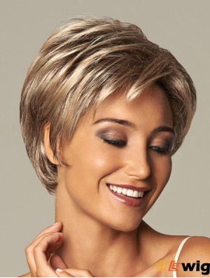 Wavy Layered 8 inch Blonde Trendy Synthetic Wigs