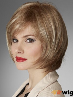 Top Quality Synthetic Wigs With Monofilament Bobs Cut Chin Length