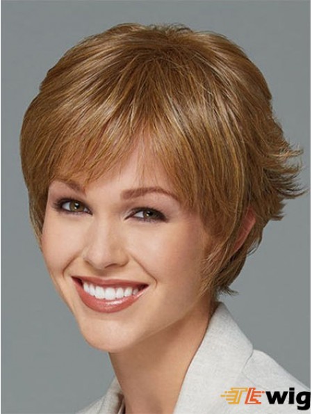 Short Boycuts Straight Blonde New Synthetic Wigs
