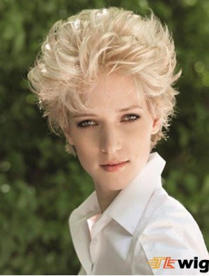 Lace Front Boycuts Short Straight Blonde Sale Synthetic Hair
