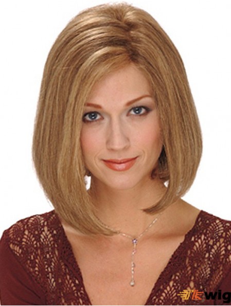 Synthetic Bob Wigs Chin Length Bobs Cut Monofilament Blonde Color