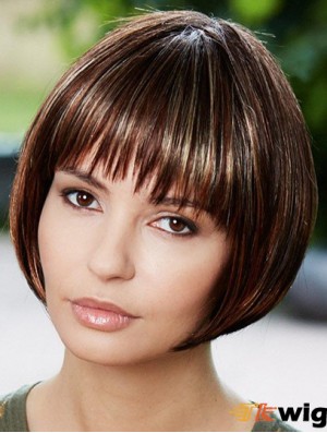 Best Synthetic Wigs For Women With Straight Hair Style Brown Color