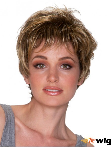Wavy Layered 8 inch Blonde Ideal Synthetic Wigs