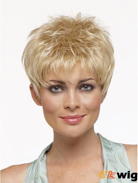 Cropped Boycuts Straight Blonde Online Synthetic Wigs