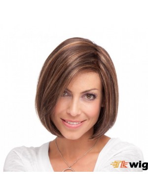 Lace Front Chin Length Straight Brown Incredible Bob Wigs