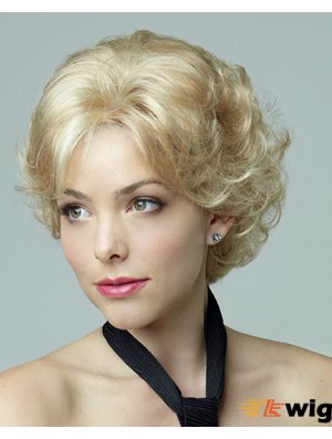 Bobs Short Blonde Curly Top Petite Wigs