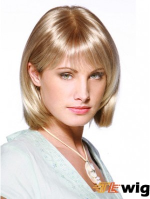 Lace Front Chin Length Straight Blonde Fabulous Bob Wigs
