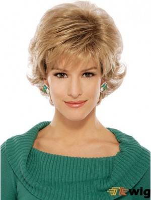 Wavy Blonde Suitable Short Classic Wigs