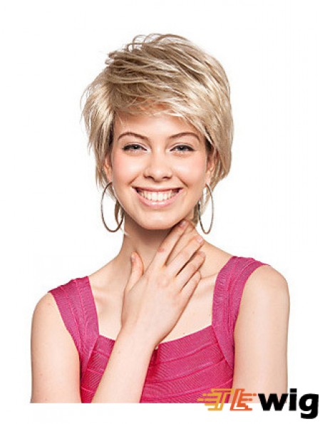Short Boycuts Straight Blonde Amazing Synthetic Wigs