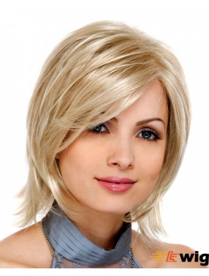 Blonde Synthetic Lace Front Wigs Bobs Hair Cuts Chin Length