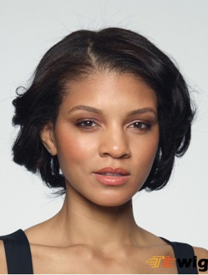 Wavy Layered 10 inch Black Hairstyles Synthetic Wigs