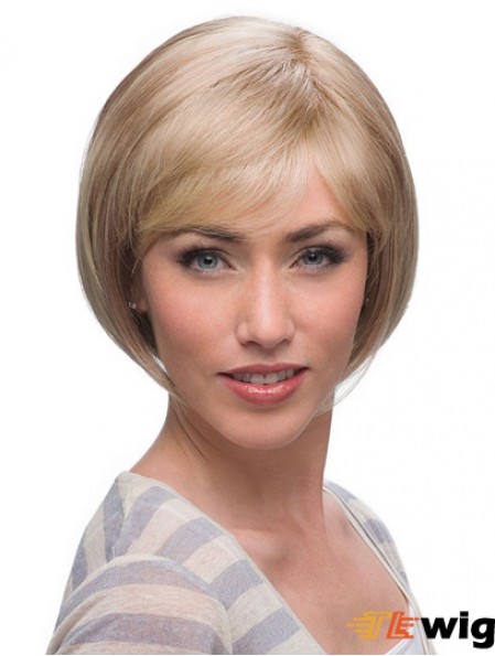 Chin Length Blonde Top 10 inch Straight Bob Wigs