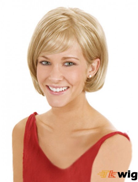 Lace Front Chin Length Straight Blonde High Quality Bob Wigs