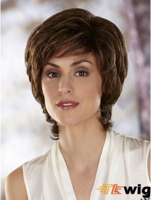 Wavy Brown High Quality Chin Length Classic Wigs